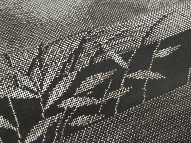 平和屋着物●本場大島紬 7マルキ 草葉文 正絹 逸品 未使用 CAAX3077th