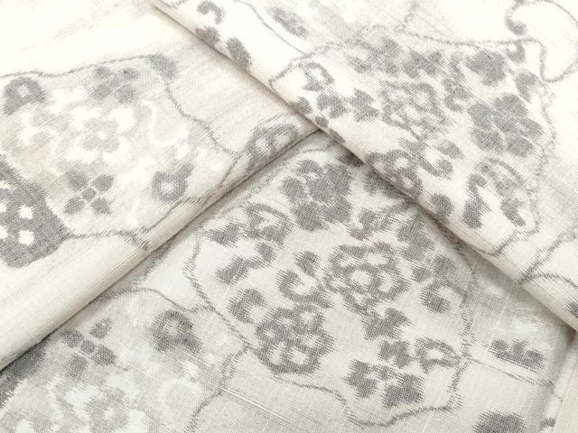平和屋着物●上質な紬 吉祥花文 正絹 逸品 CAAX3091th