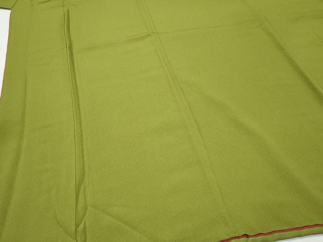 平和屋着物●上質な色無地 黄緑色 やまと誂製 正絹 逸品 CAAX3106th