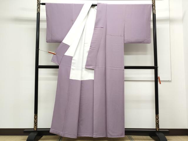 平和屋着物●上質な色無地 浅紫色 正絹 逸品 CAAX3109th