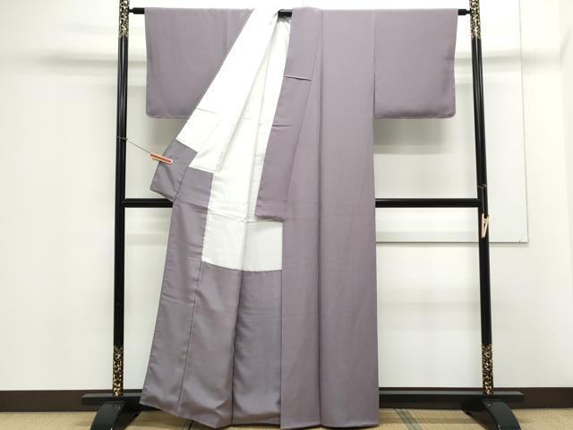 平和屋着物●上質な色無地 鳩羽色 正絹 逸品 CAAX3121th