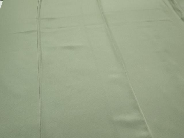 平和屋着物●上質な色無地 鶸茶色 正絹 逸品 CAAX3126th