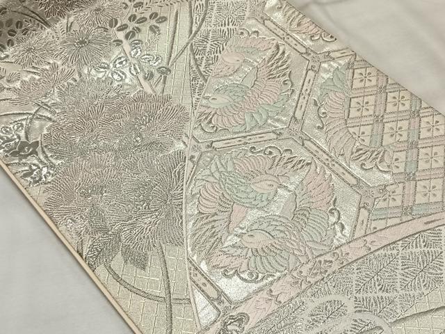 平和屋着物◎六通柄袋帯 唐織 華燭杼扇文 正絹 逸品 CAAX3459qv