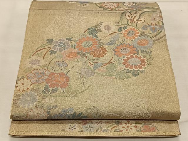 平和屋着物◎六通柄袋帯 花丸文 正絹 逸品 CAAX3477qv