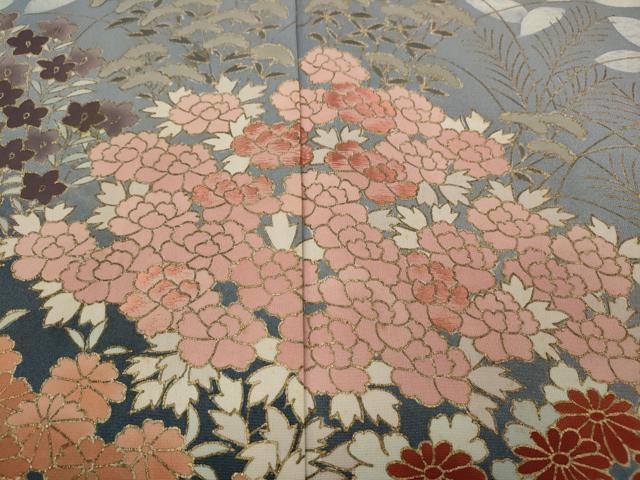 平和屋着物●訪問着 刺繍 草花尽くし 暈し染め 金彩 正絹 逸品 CAAX4446ut