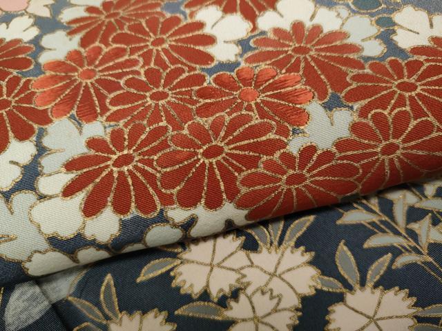 平和屋着物●訪問着 刺繍 草花尽くし 暈し染め 金彩 正絹 逸品 CAAX4446ut