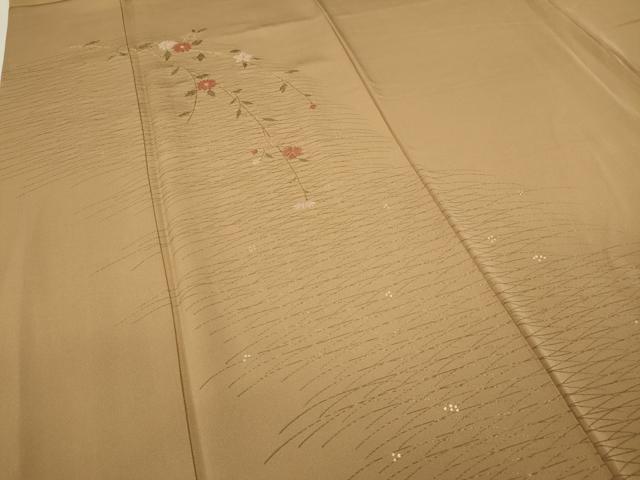 平和屋着物●訪問着 竹屋町刺繍 枝花文 金彩 正絹 逸品 CAAX4452ut