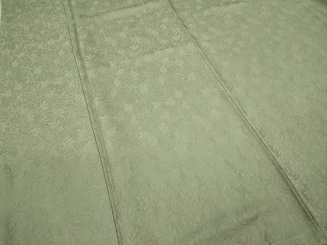 平和屋着物●上質な色無地 南天地紋 裏葉柳色 正絹 逸品 CAAX4461ut