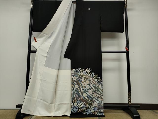 平和屋着物●越後十日町の一流染匠 桐屋・翠山工房 徳永憲峯 黒留袖 辻が花 絞り 金彩 鈴乃屋扱い 正絹 逸品 CAAX4496ut