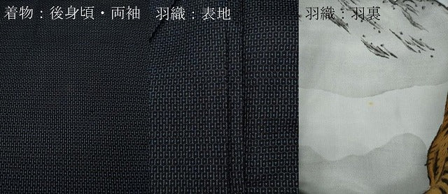 平和屋着物●男性 本場大島紬 アンサンブル 100亀甲 総詰め 正絹 逸品 CAAX4536ut