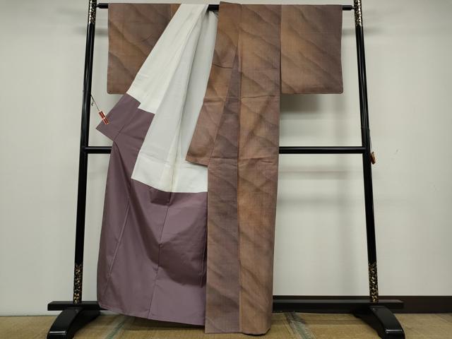 平和屋着物●上質な紬 霞文 正絹 逸品 未使用 CAAX4617ut