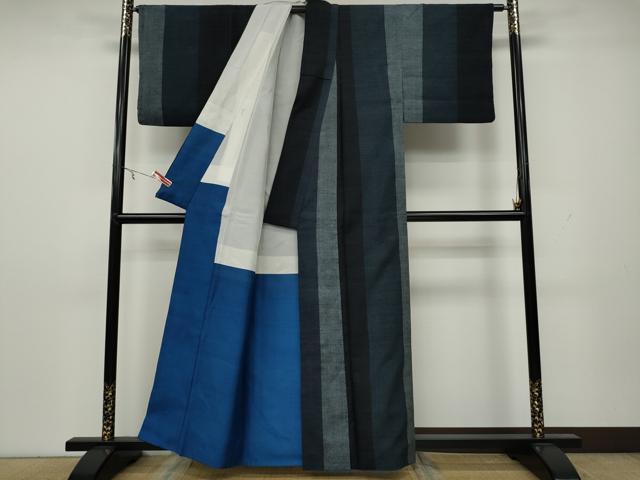 平和屋着物●上質な紬 間道 正絹 逸品 CAAX4623ut