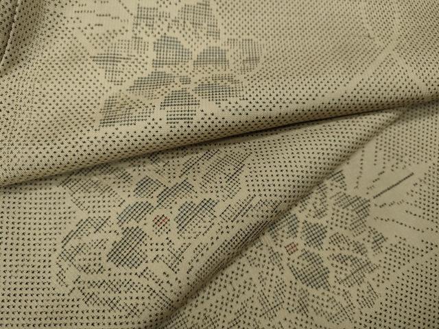 平和屋着物●本場大島紬 9マルキ 草花文 正絹 逸品 CAAX4633ut