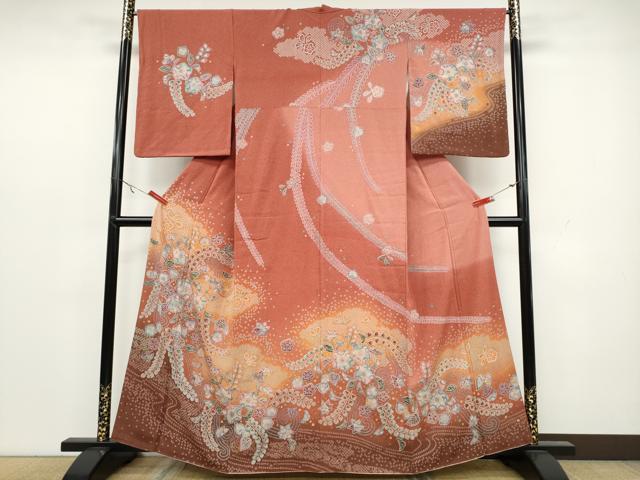 平和屋着物●訪問着 辻が花 暈し染め 正絹 逸品 CAAX4644ut