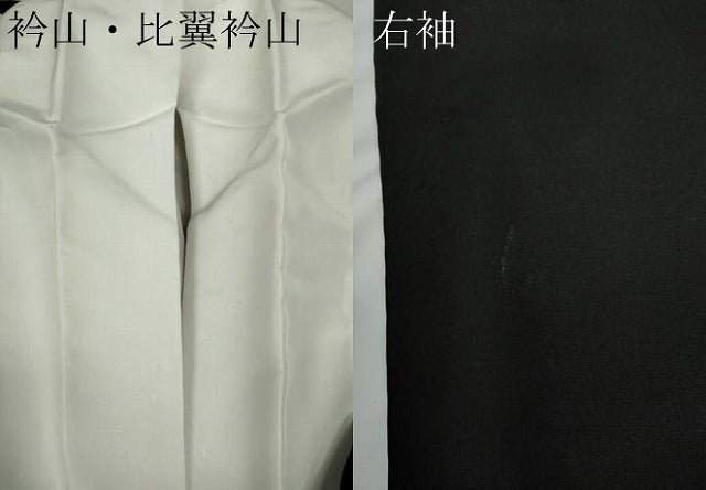 平和屋着物●豪華黒留袖 友禅 作家物 飛鳥草花文 正絹 逸品 CAAX4667ut