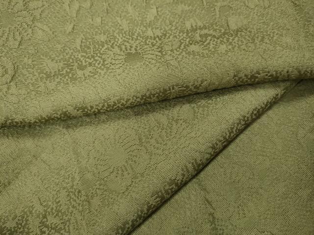 平和屋着物●上質な色無地 辻が花地紋 黄海松茶色 正絹 逸品 CAAX4678ut