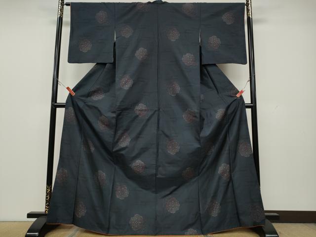 平和屋着物●本場大島紬 エ霞正倉院花文 正絹 逸品 CAAX4696ut