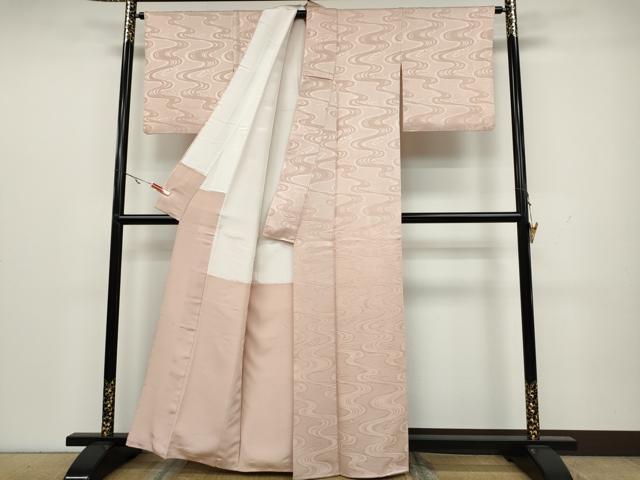 平和屋着物●上質な色無地 立波地紋 虹色 正絹 逸品 CAAX4746ut