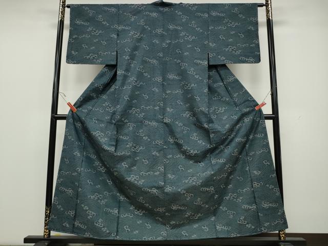 平和屋着物●本場大島紬 立波文 正絹 逸品 未使用 CAAX4754ut