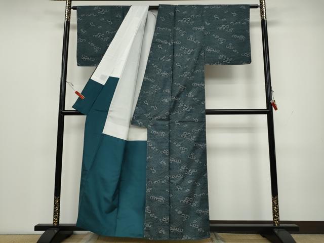 平和屋着物●本場大島紬 立波文 正絹 逸品 未使用 CAAX4754ut