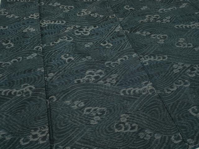 平和屋着物●本場大島紬 立波文 正絹 逸品 未使用 CAAX4754ut