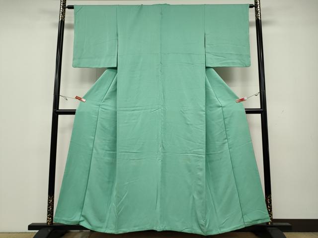平和屋着物●上質な色無地 リバーシブル 青竹色・薄紅色 正絹 逸品 CAAX4787ut