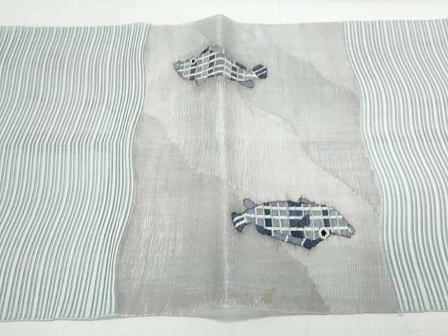 平和屋着物*夏物 絽綴れ 八寸名古屋帯 魚 正絹 逸品 CAAX4846th