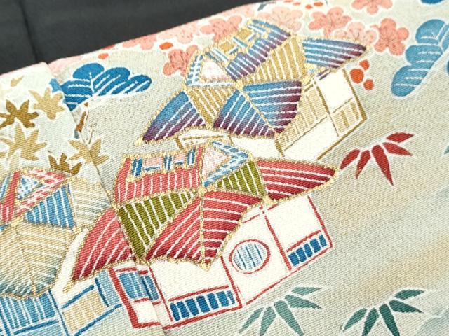 平和屋着物■豪華黒留袖 風景文 暈し染め 金彩 正絹 逸品 CAAX4981th