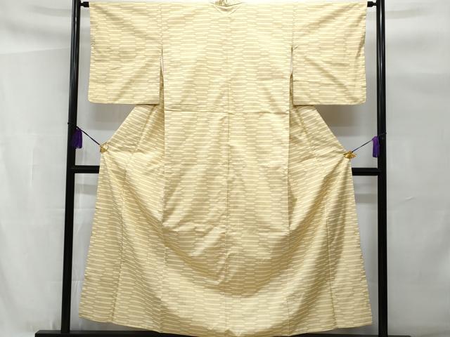 平和屋着物■上質な紬 100亀甲 幾何学文 正絹 逸品 CAAX5526fb