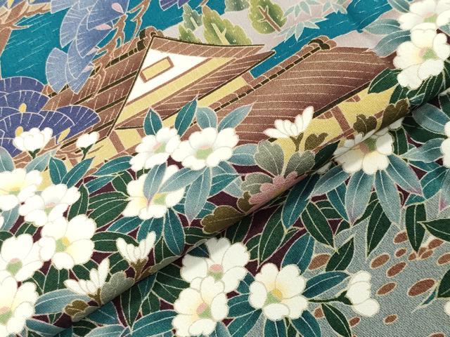 平和屋着物●豪華色留袖 友禅 作家物 風景文 正絹 逸品 CAAX5623gh