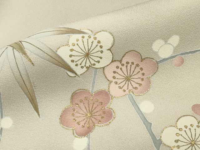 平和屋着物●豪華色留袖 駒刺繍 立波梅笹花文 暈し染め 金彩 正絹 逸品 CAAX5626gh