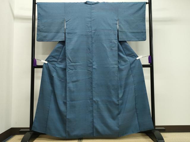 平和屋着物●上質な紬 横段文 正絹 逸品 CAAX5704gh