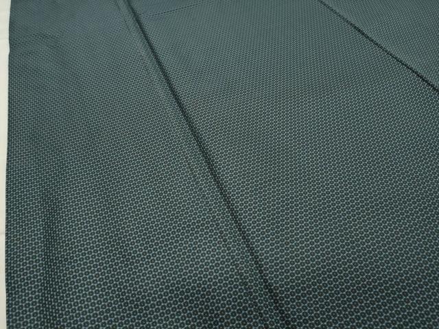 平和屋着物●男性 紬 アンサンブル 80亀甲 正絹 逸品 CAAX5712gh