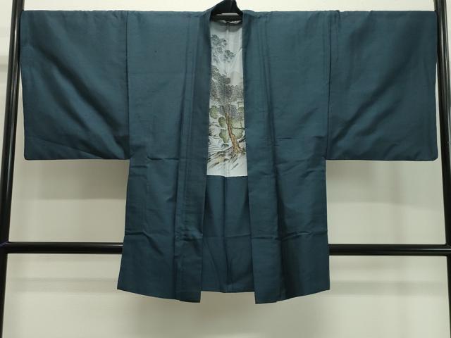平和屋着物●男性 紬 アンサンブル 100亀甲 正絹 逸品 CAAX5733gh