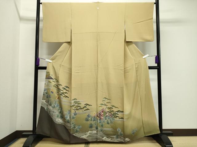 平和屋着物●豪華色留袖 友禅 作家物 人物風景文 暈し染め 正絹 逸品 CAAX5846gh
