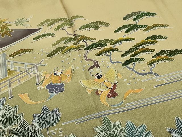 平和屋着物●豪華色留袖 友禅 作家物 人物風景文 暈し染め 正絹 逸品 CAAX5846gh