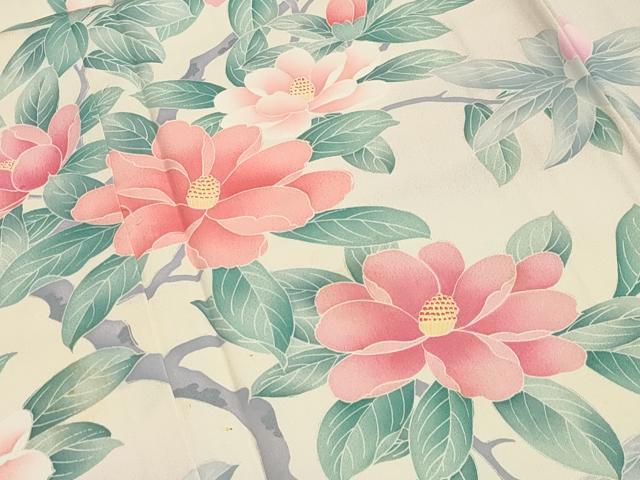平和屋着物●訪問着 枝花文 暈し染め 正絹 逸品 CAAX5916gh