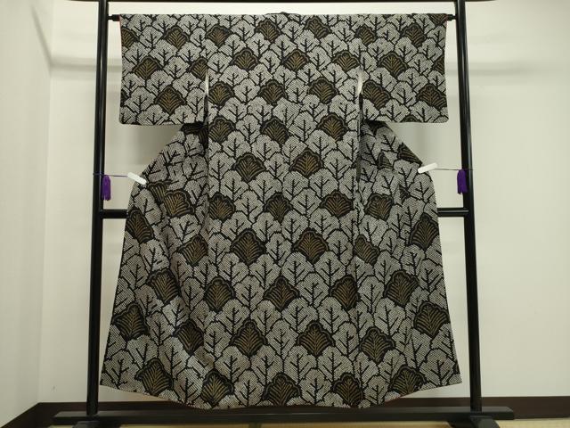 平和屋着物●上質な小紋 総絞り 草木文 金彩 正絹 逸品 CAAX5950gh