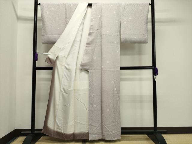 平和屋着物●上質な小紋 麻の葉丸文 蛍暈し 正絹 逸品 CAAX5965gh