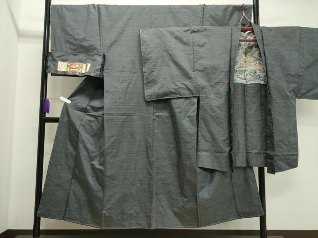 平和屋着物●男性 本場大島紬 アンサンブル 本武特製謹製 証紙付き 正絹 逸品 未使用 CAAX5978gh