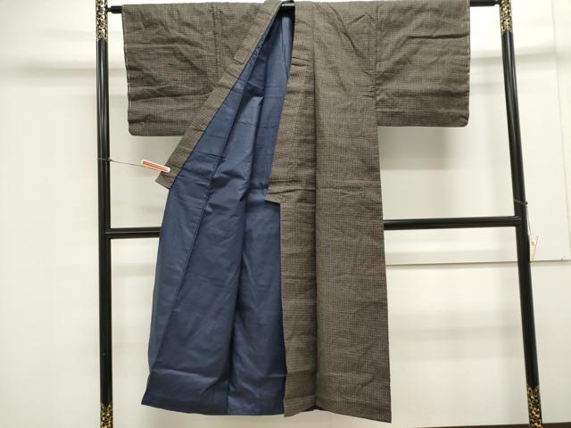平和屋着物■男性 紬 幾何学文 正絹 逸品 CAAX6676ou