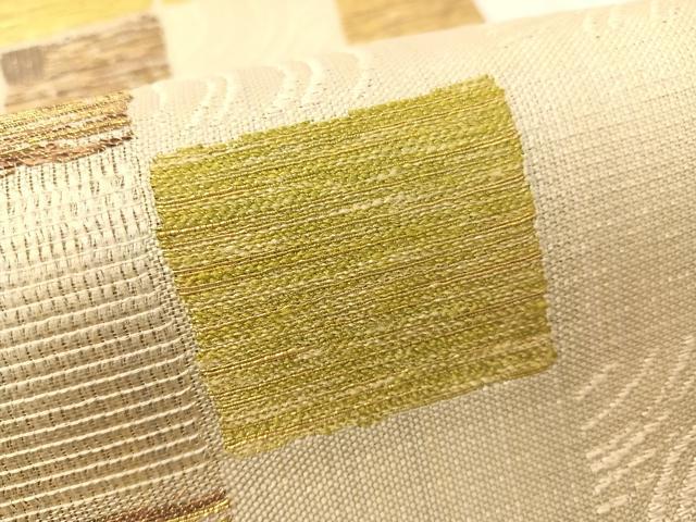 平和屋着物▽一蔵コレクション スリーシーズン 春夏秋 六通柄袋帯 瓦 金糸 正絹 逸品 未使用 CAAX7109vp