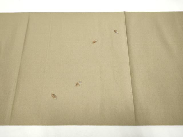 平和屋着物●八寸名古屋帯 手描き リス どんぐり 正絹 逸品 CAAX7221hy