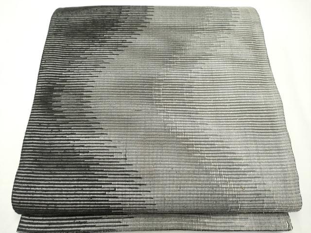 平和屋着物●六通柄袋帯 よろけ縞 正絹 逸品 CAAX7309hy