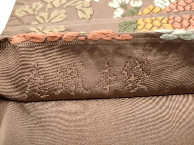 平和屋着物●六通柄 本袋帯 唐織 露芝秋草文 正絹 逸品 CAAX7596hy