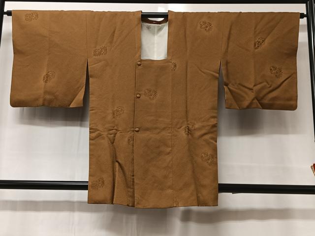 平和屋着物■道行コート 花丸地紋 正絹 逸品 CAAX7928ua