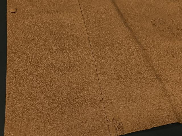 平和屋着物■道行コート 花丸地紋 正絹 逸品 CAAX7928ua