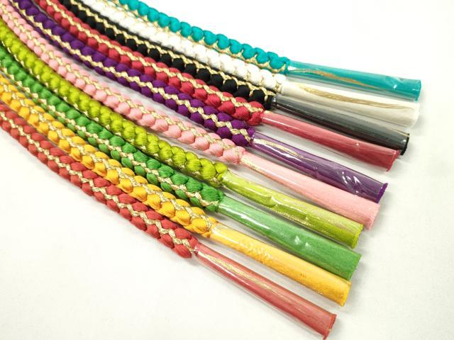 平和屋着物●和装小物 振袖用飾り付き帯締め10本セット 飾り結び 金糸 切り房 逸品 未使用 CAAX8025ju