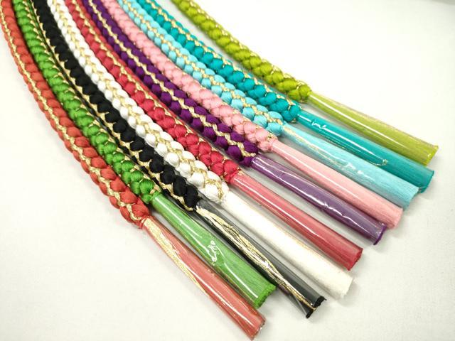 平和屋着物●和装小物 振袖用飾り付き帯締め10本セット 飾り結び 金糸 切り房 逸品 未使用 CAAX8045ju