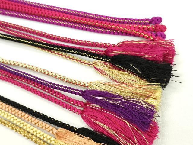 平和屋着物●和装小物 振袖用飾り付き帯締め10本セット パール 花 ハート 金糸 逸品 CAAX8191ju